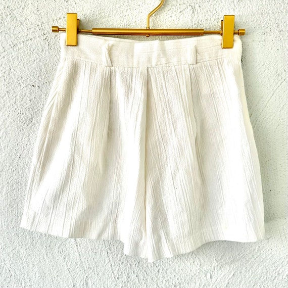 Vintage 70s Gauze Shorts Boho Hippie // High Wais… - image 4