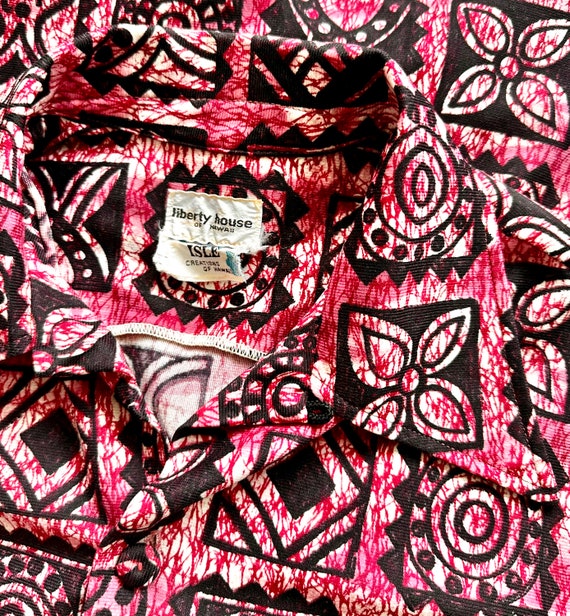 Vintage 60s 70s Hawaiian Aloha Shirt Hawaii Tiki … - image 2