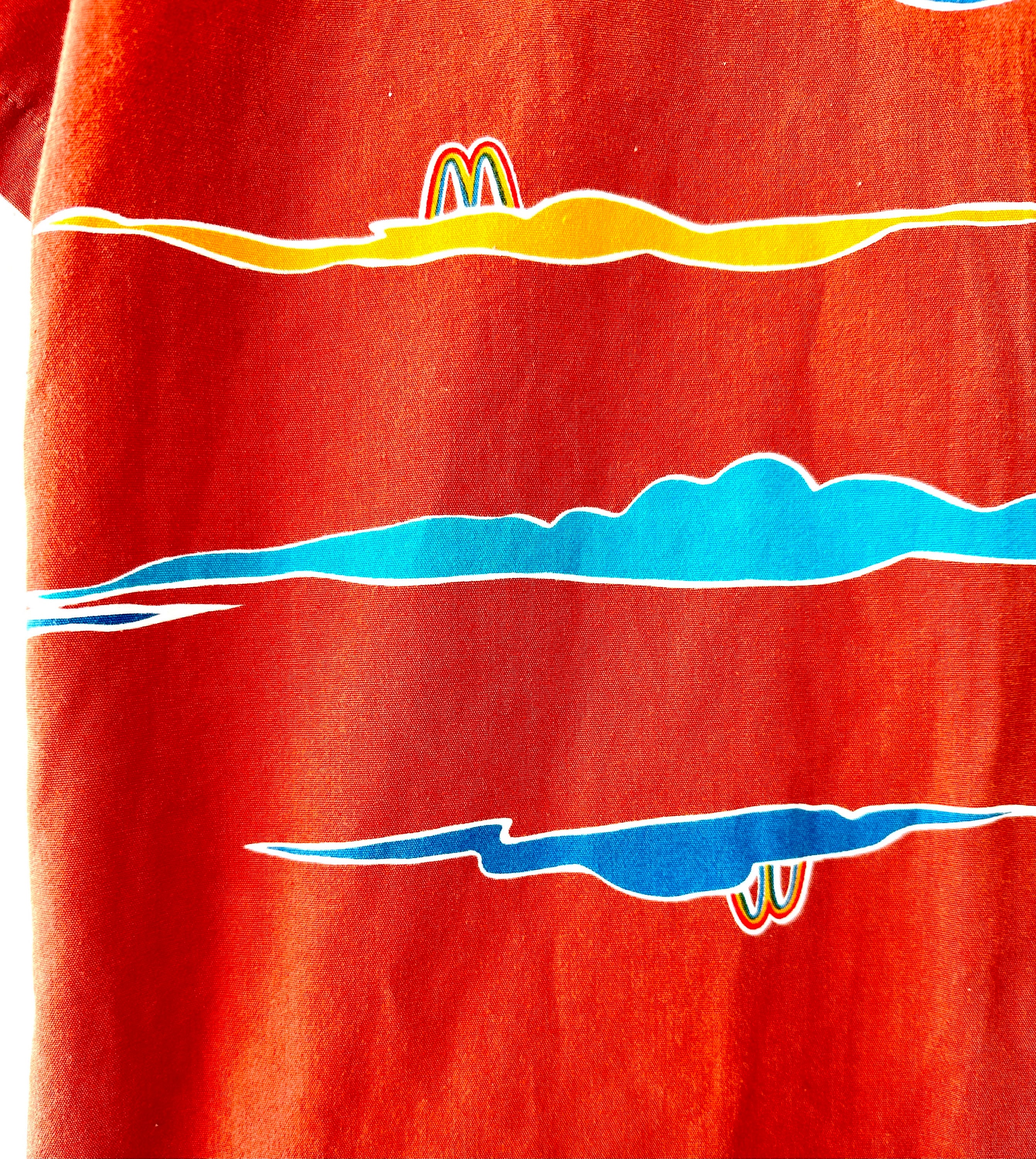 新品 レア マクドナルド アロハ アロハシャツ シャツ 60's 70's McDnonald's マクドナルド コットンオープンカラー