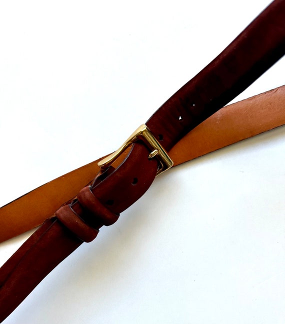 Vintage Martin Dingman Suede Leather Belt // Brow… - image 7
