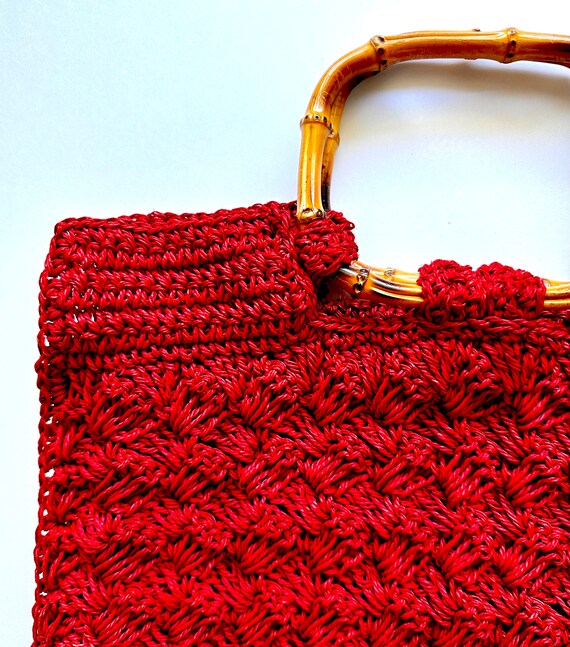 Red bamboo purse sale