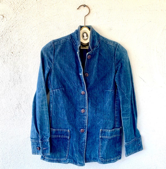 Vintage Ms Lee 70s Jean Jacket // 1970s Denim Bla… - image 3