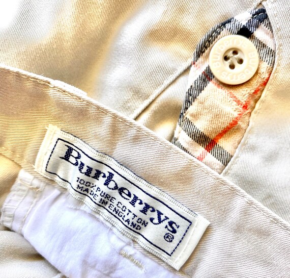 Vintage Burberry Tartan Khaki Shorts Burberrys 90s Mens