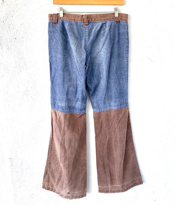 Vintage 70s Corduroy Bell Bottoms Hippie Flare Pa… - image 5