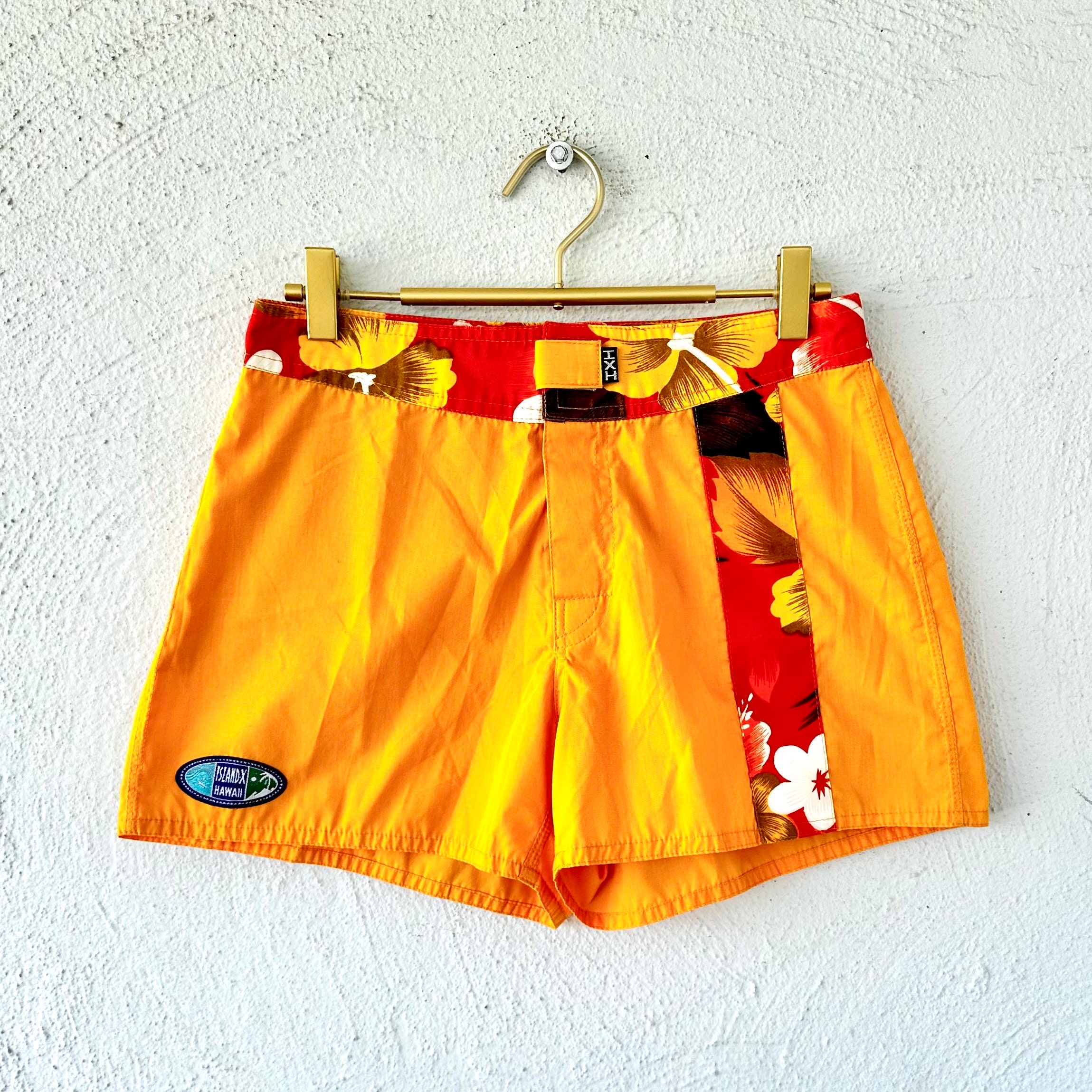 Vintage 90s Hawaiian Bright Shorts 1990s Surf Swim Shorts