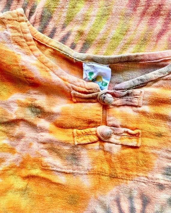 Vintage 70s Indian Boho Gauze Shirt 1970s Hippie … - image 5