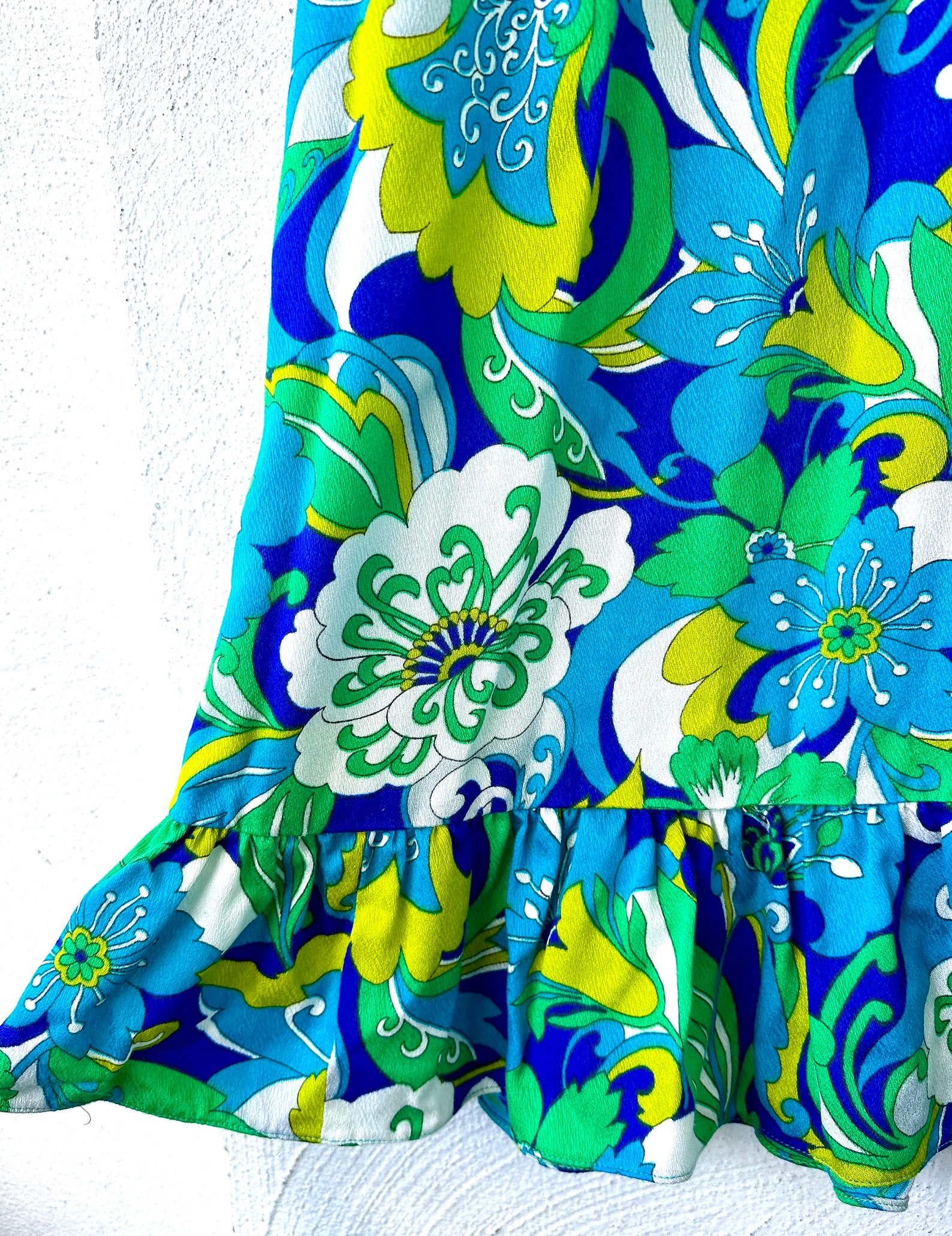 Vintage 60s 70s Hawaiian Bright Bold Floral Dress 1960s 1970s Hawaii ...