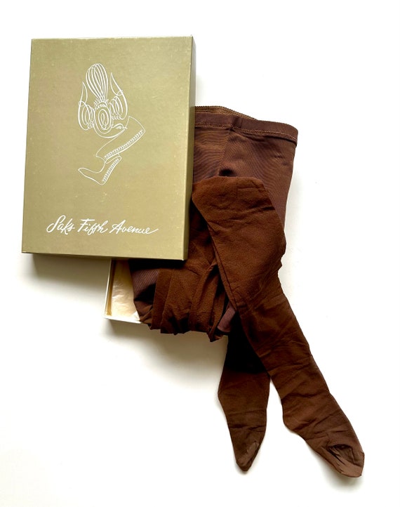 Vintage Saks Fifth Avenue 1950s Nylon Stockings 5… - image 3