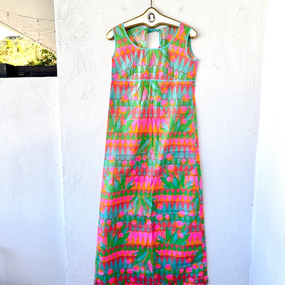 Vintage 60s Paper Dress Psychedelic Dress // 1960… - image 1