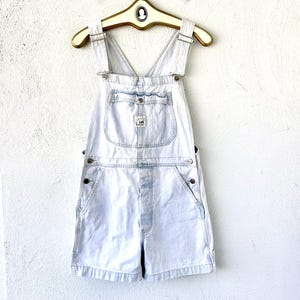 Vintage 90er Jahre Lee Latzhose genietet Shortalls Ausgeblichene Jeans Latzhose 1990s Denim Overall Shorts