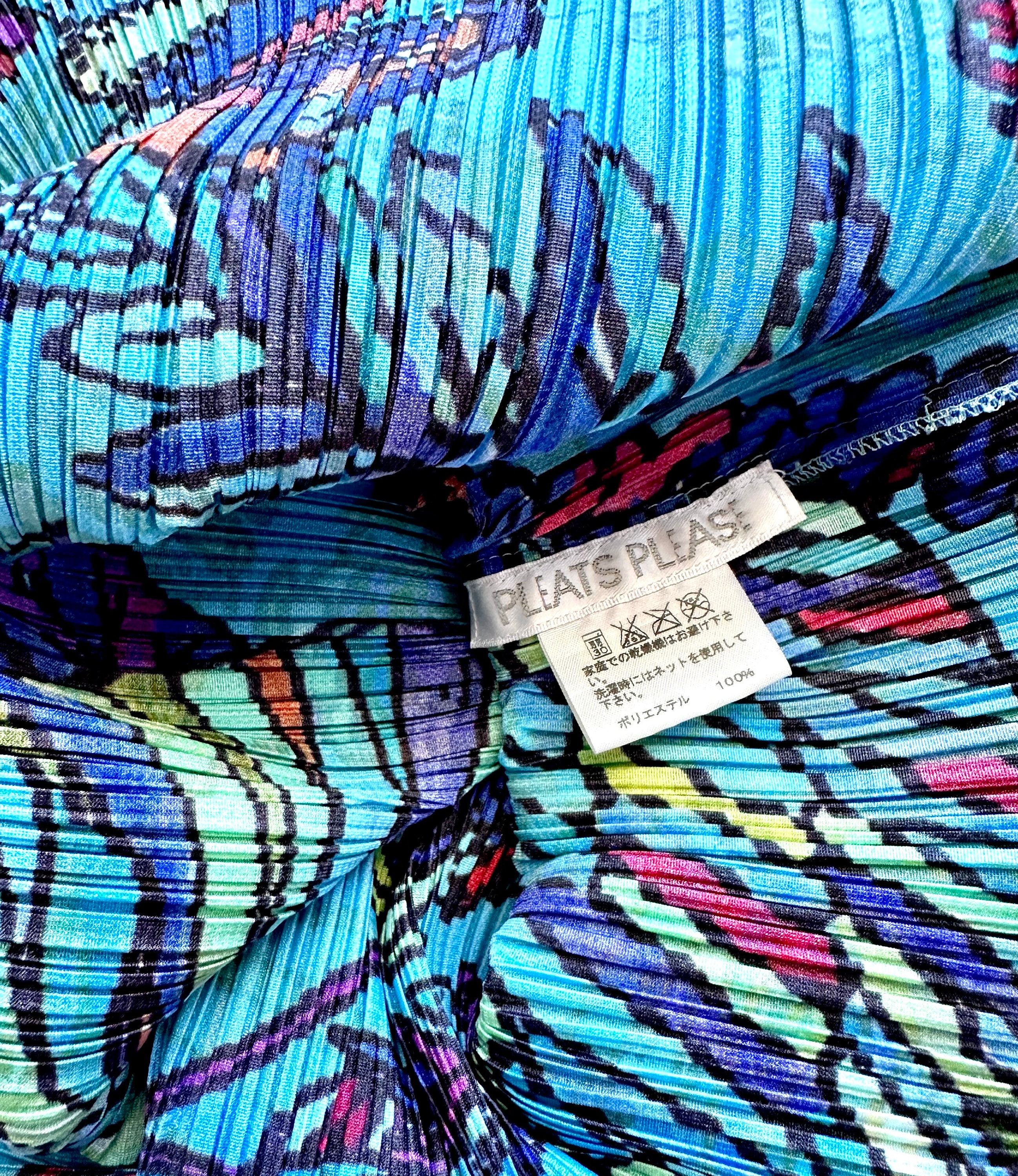 Vintage Issey Miyake Pleats Please Top // Y2k Butterfly Floral