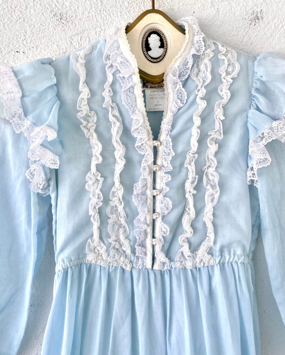 Vintage Gunne Sax Prairie Dress Girls Lace Dress - image 3