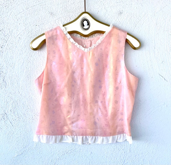 Vintage 80s 90s Club Kid Pink Rainbow Iridescent … - image 5