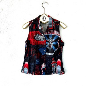 Vintage Harley Davidson Motorrad-Hemd Tori Richard Hawaii Tank Damen y2k 90s Top