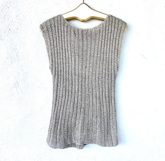 Vintage 70s Adini Silver Knit Top // Minimalist M… - image 6