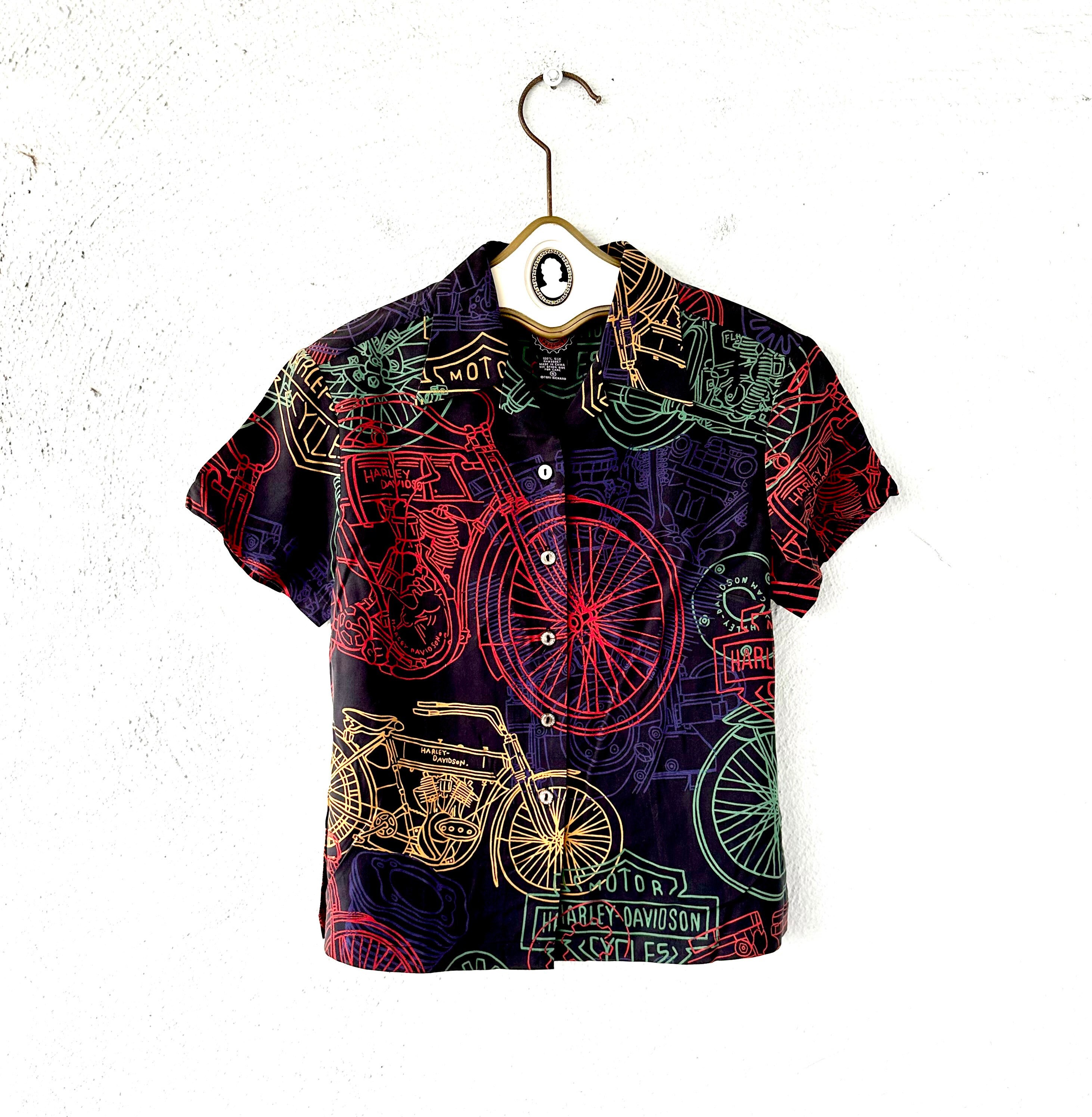 Harley davidson hawaiian dress cheap shirts