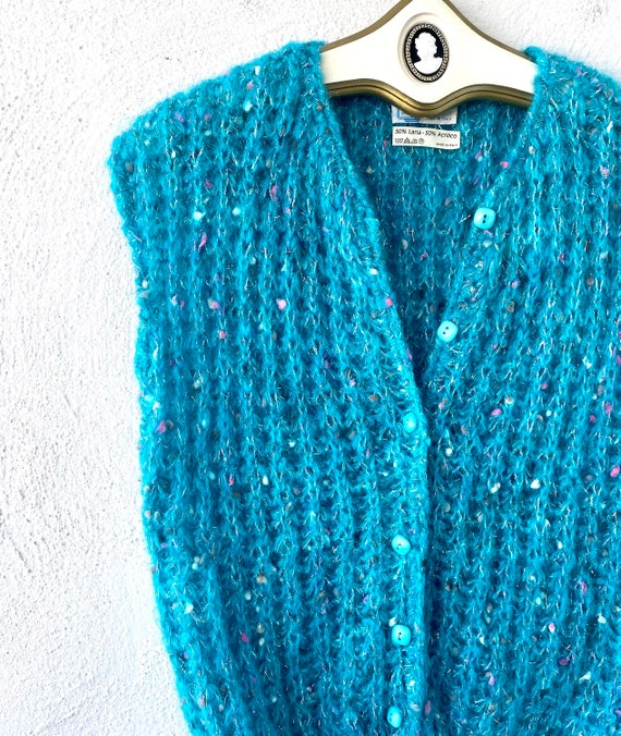 Vintage 70s Chunky Knit Sweater 1970s Glitter Knit