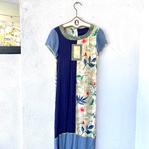 Vintage 90s Floral Patchwork Long Dress