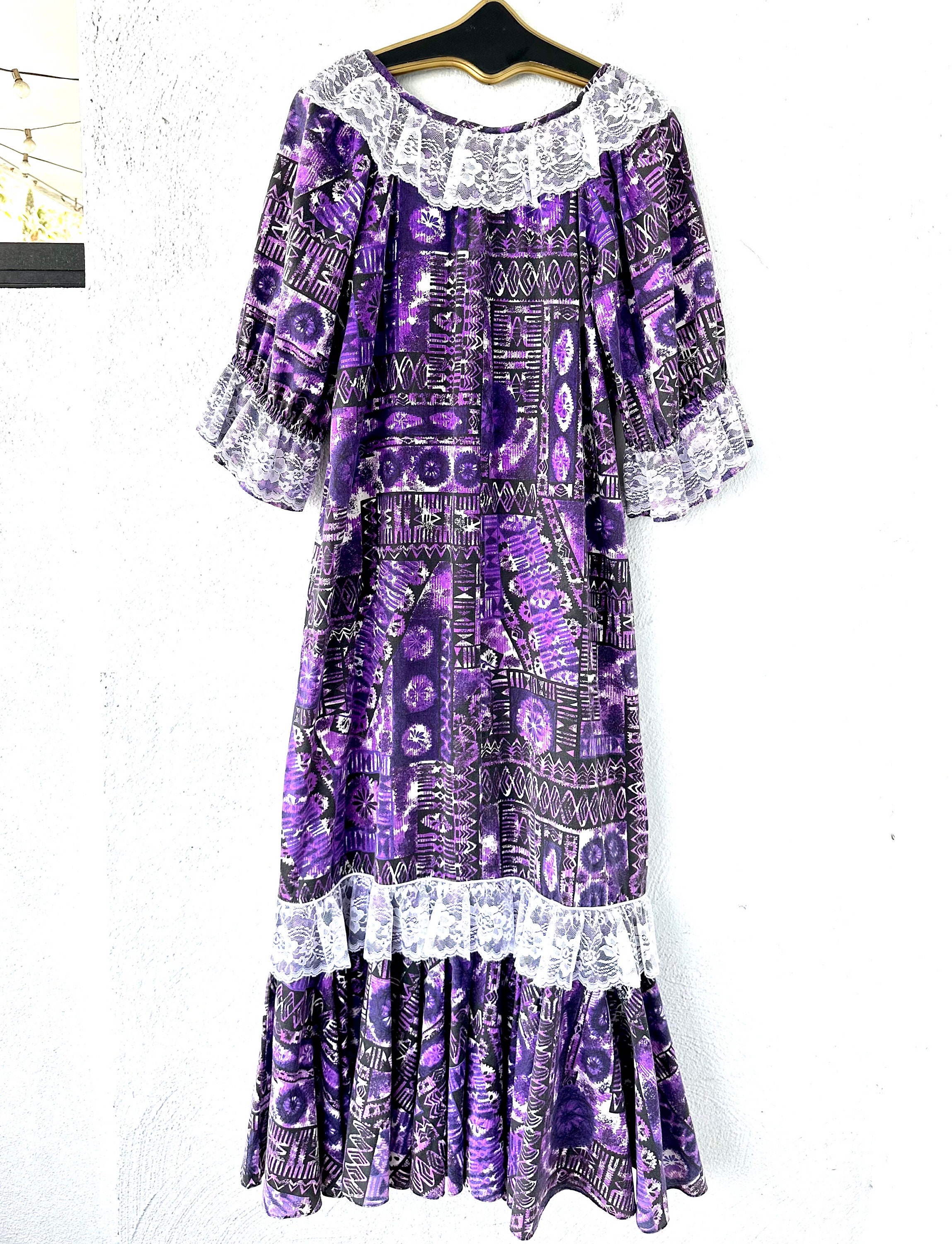 1980s Hawaii Muu Muu Nalii Honolulu 水玉