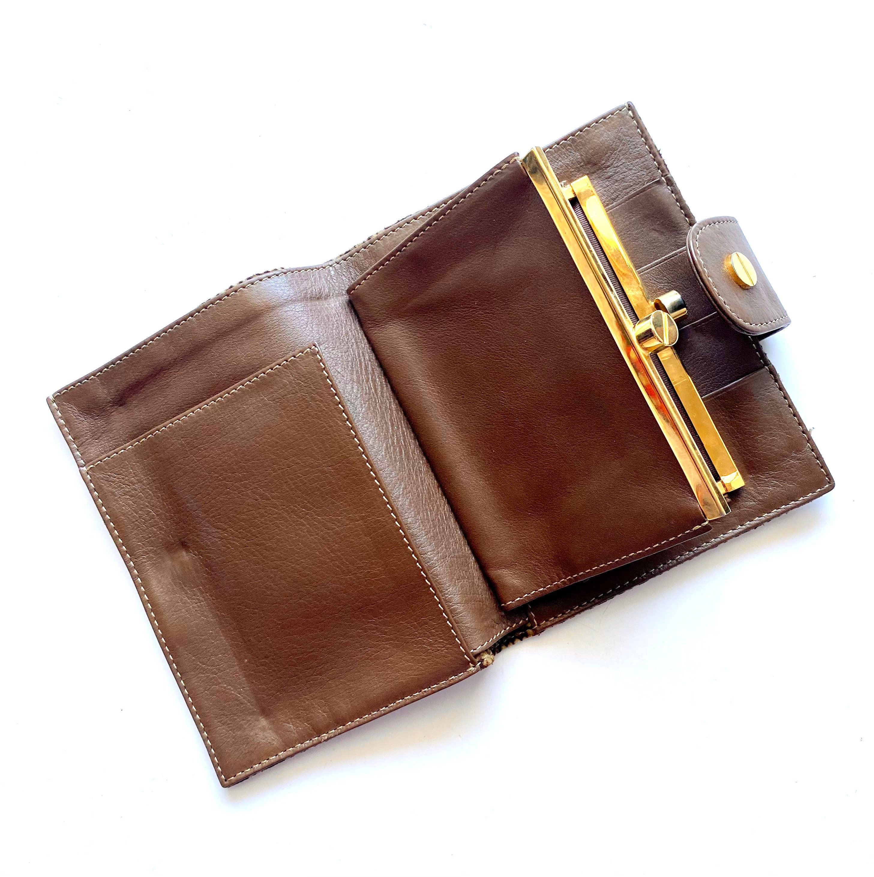 財布 Vintage  wallet in velvet suede Vintage 70s Velvet Leather Wallet Bifold 1970s Redwall Bourbonnes