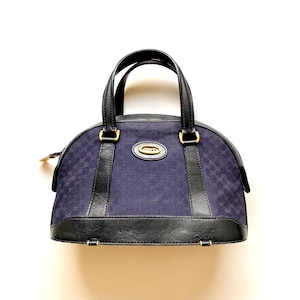 Vintage Gucci Blue Gg Bag - Etsy