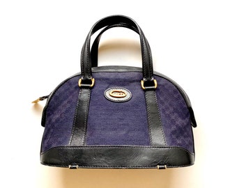 Vintage 60s 70s Gucci GG Logo Bag Satchel 1960s 1970s Top Handle Bag Purse