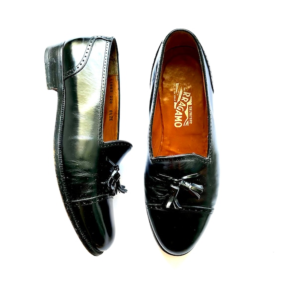 【美品】サルヴァトーレ フェラガモ タッセルローファー ブラック 中古・古着通販】Salvatore Ferragamo (サルヴァトーレ