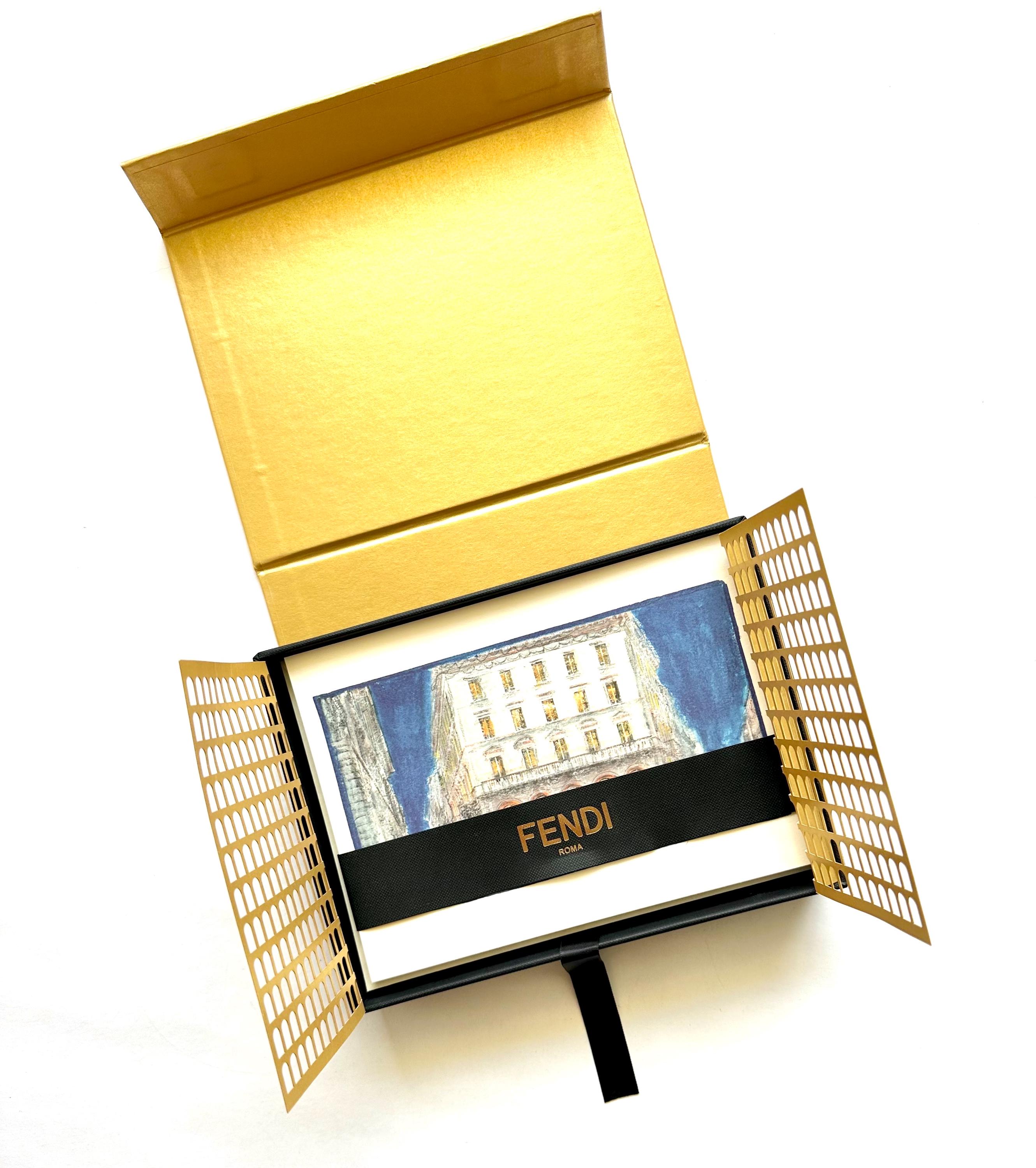 Vintage Fendi Karl Lagerfeld Stationary Set Notecards Envelopes