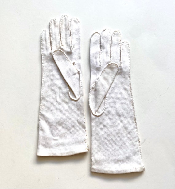 Vintage 40s 50s Beaded Gloves 1940s 1950s Formal … - image 3