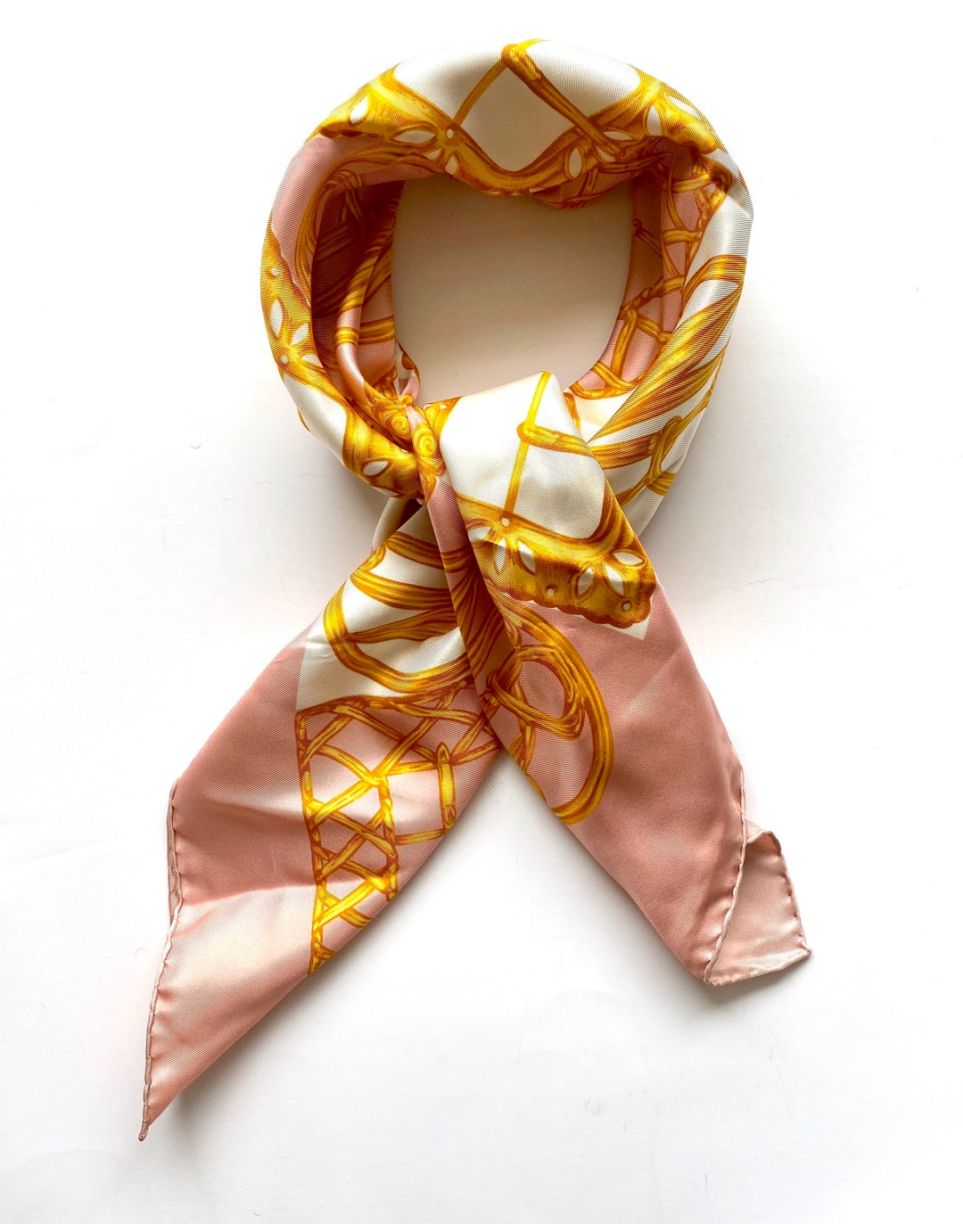 Vintage Nina Ricci Couture Baroque Silk Scarf // 1970s Pink