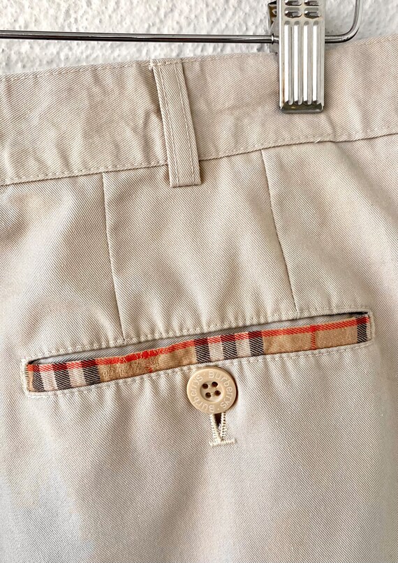 Vintage Burberry Tartan Khaki Shorts Burberrys 90s Mens