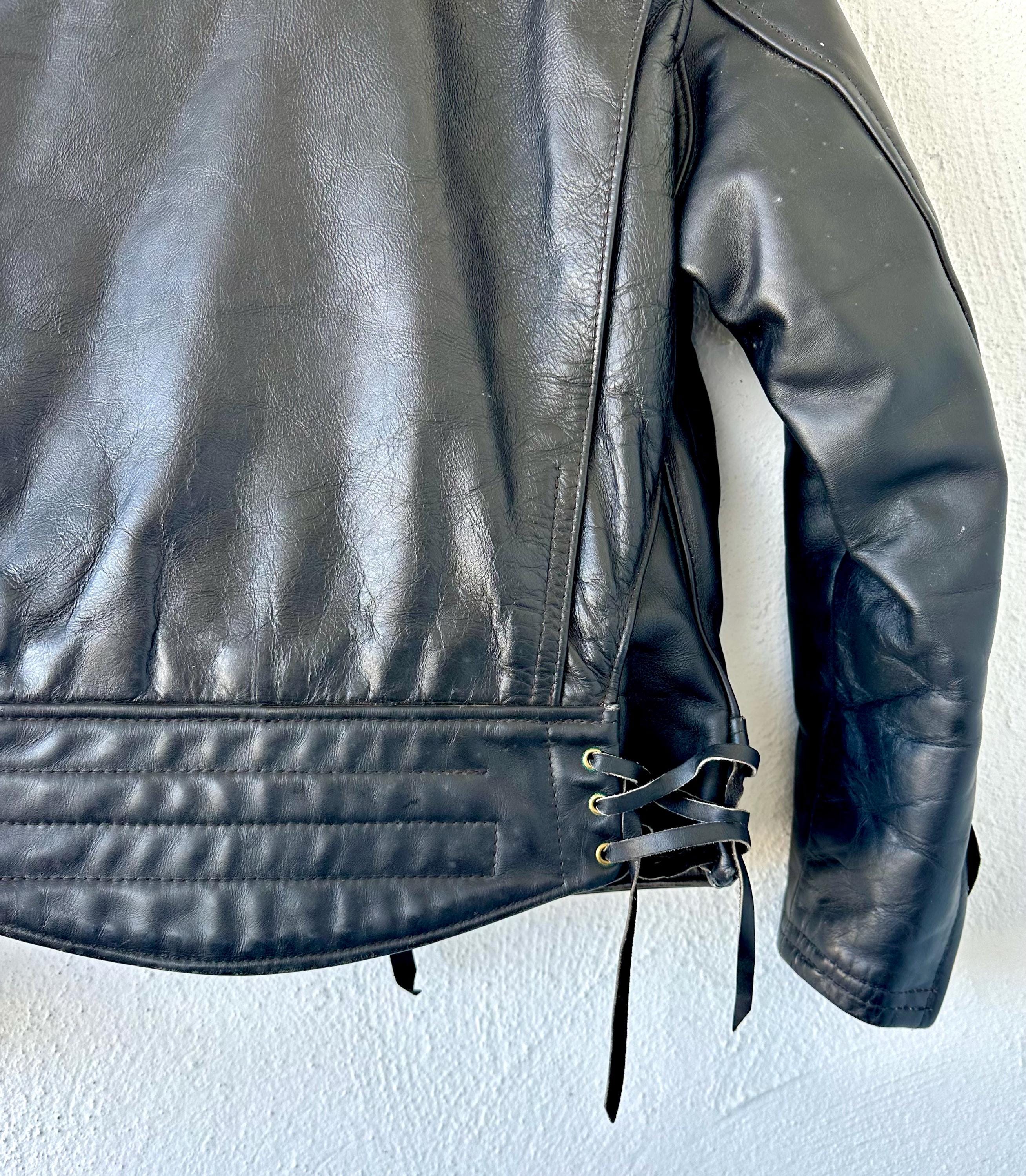 Vintage Langlitz Leather Motorcycle Jacket Women's Black