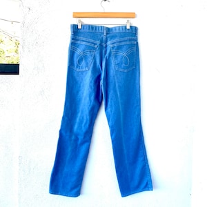Vintage 70s Bell Bottom Jeans 1970s Light Wash Denim Pants