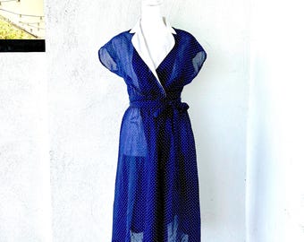 Vintage 80s 90s Metallic Baroque Belted Wrap Dress