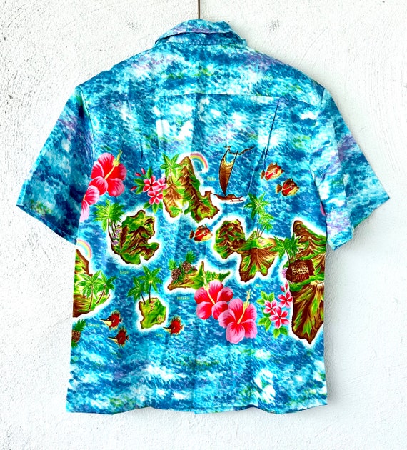 Vintage 60s Hawaiian Aloha Shirt Ui Maikai Hawaii… - image 6