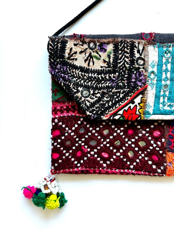 Vintage Boho Patchwork Embroidered Bag Hippie Ind… - image 3