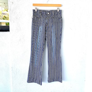 Vintage Y2K Striped Jeans Denim Pocket Stitched Pants