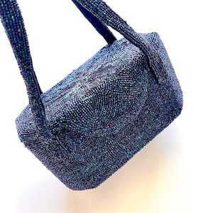 Vintage 40s 50s Charlet Beaded Box Handbag Bag Purse