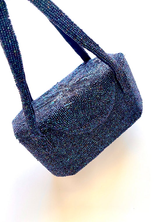 40’s French vintage handbag Vintage 40s 50s Charlet Beaded Box Handbag Bag Purse - Etsy