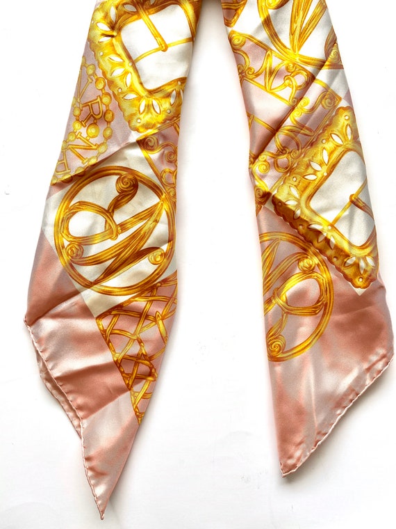 Vintage Nina Ricci Couture Baroque Silk Scarf // … - image 4