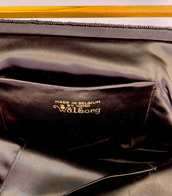 Vintage Walborg 50s Beaded Shiny Clutch Handbag 1… - image 7
