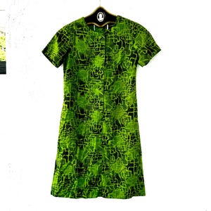 Vintage 60s Mod Dress 1960s Hawaiian Shirtdress