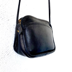 Vintage Coach Hadley Leather Purse Black Crossbody Bag