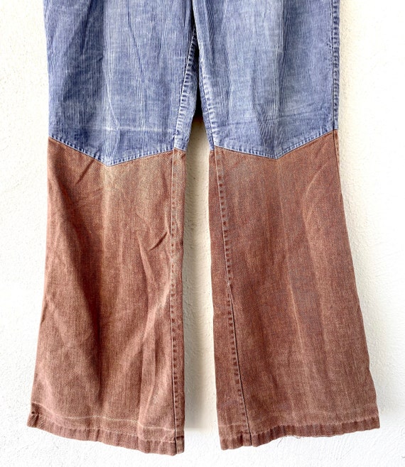 Vintage 70s Corduroy Bell Bottoms Hippie Flare Pa… - image 2