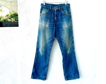 Vintage 1970s Jeans Bootcut Worn Denim 70s Pants
