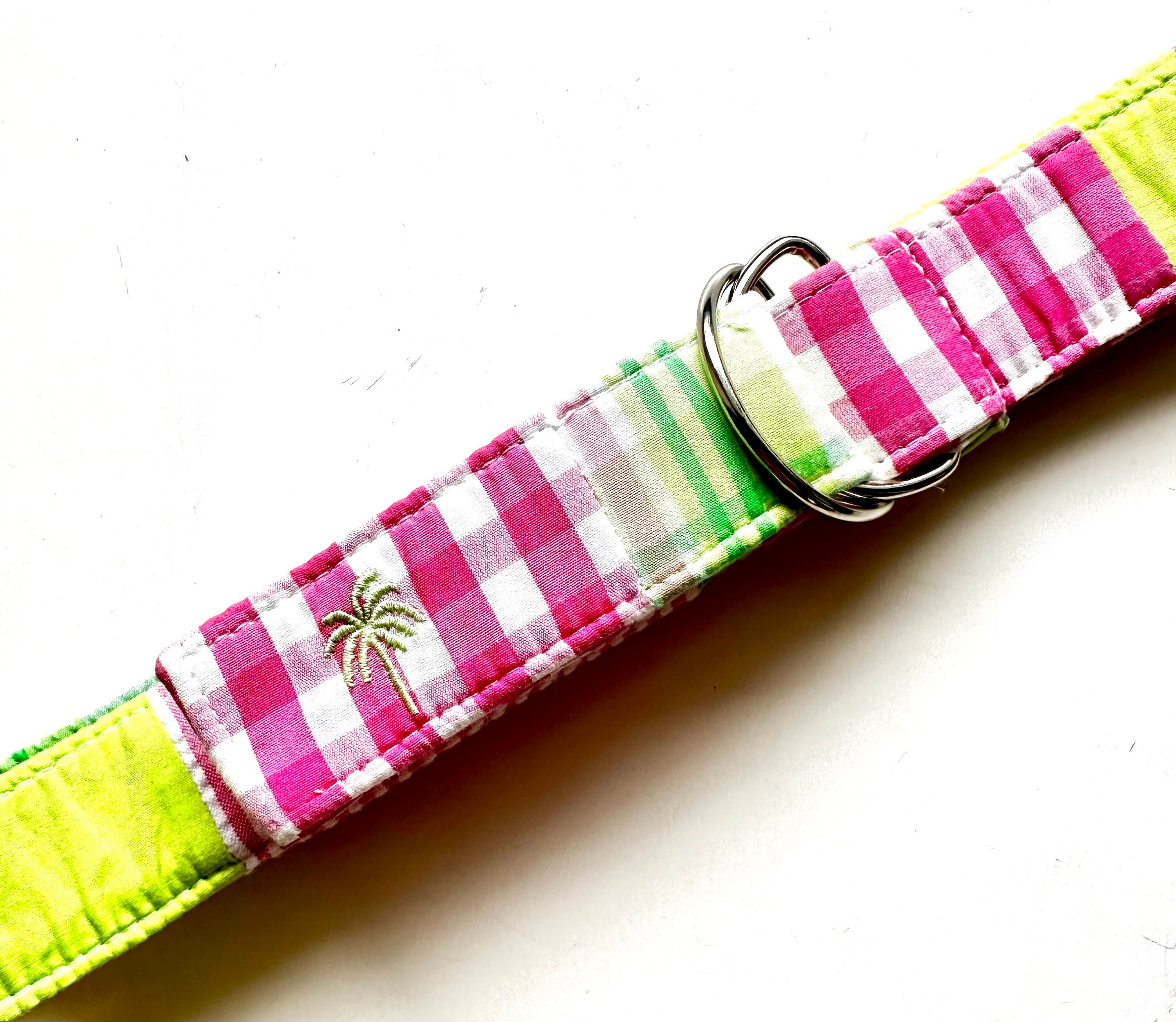 Vintage Lilly Pulitzer Belt Patchwork Preppy Pink Green  display picture 3