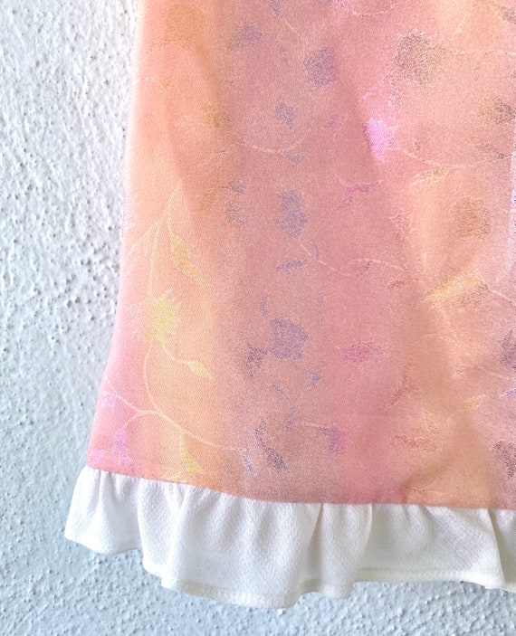 Vintage 80s 90s Club Kid Pink Rainbow Iridescent … - image 8