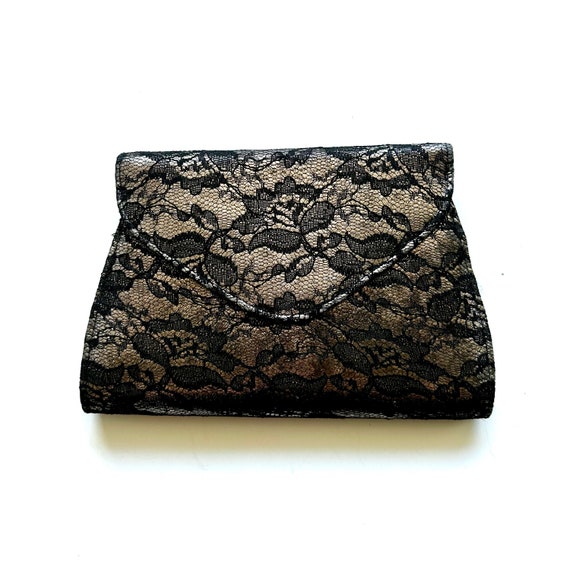 Vintage 80s 90s Neiman Marcus Lace Purse Handbag … - image 2