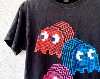 ビンテージパックマン フェイドブラックTシャツ ビンテージパックマン フェイドブラックTシャツ ice field - DC