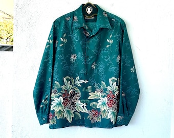 Vintage 70s Tori Richard Hawaiian Shirt 1970s Hawaii Aloha Collared Top